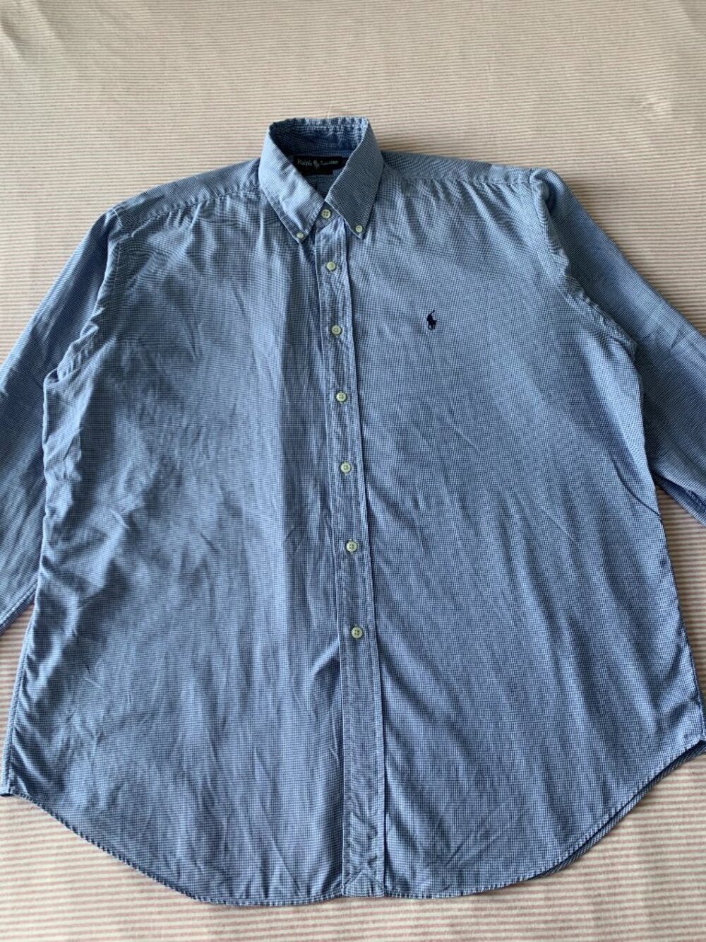 Ralph Lauren Blake 100% Cotton Button Down Long Sleeve Shirt Men's Size L - Picture 3 of 11